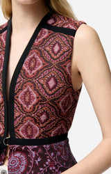 Gilet con motivi ricamati