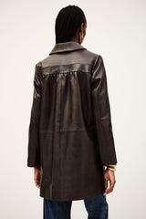 Cappotto in pelle lunghezza 3/4