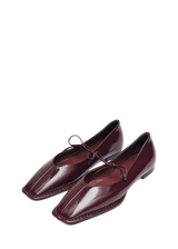 Ballerine in pelle bordeaux Alhoas