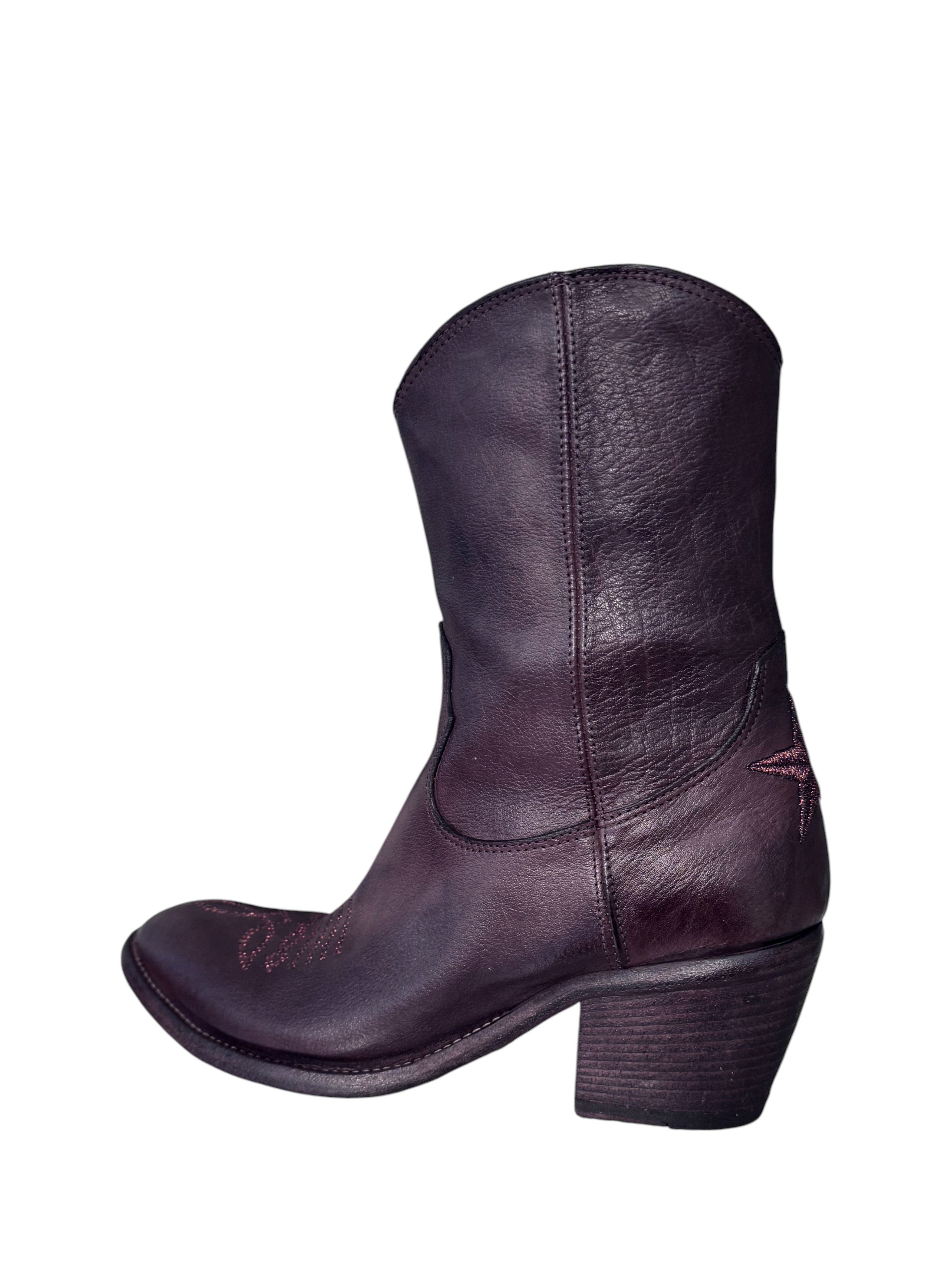 Stivaletto texano in pelle di bufalo