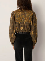 Camicia ricamata in cotone