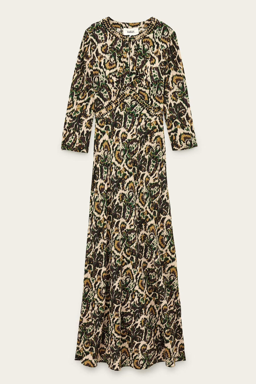 Abito lungo stampa multico