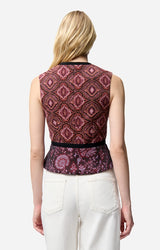 Gilet con motivi ricamati