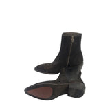 Stivaletto texano in pelle di bufalo rovesciata