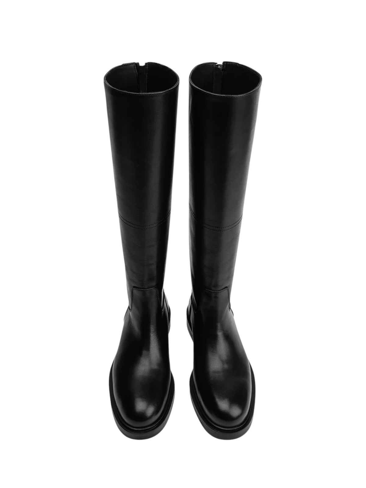 Stivale alto in pelle