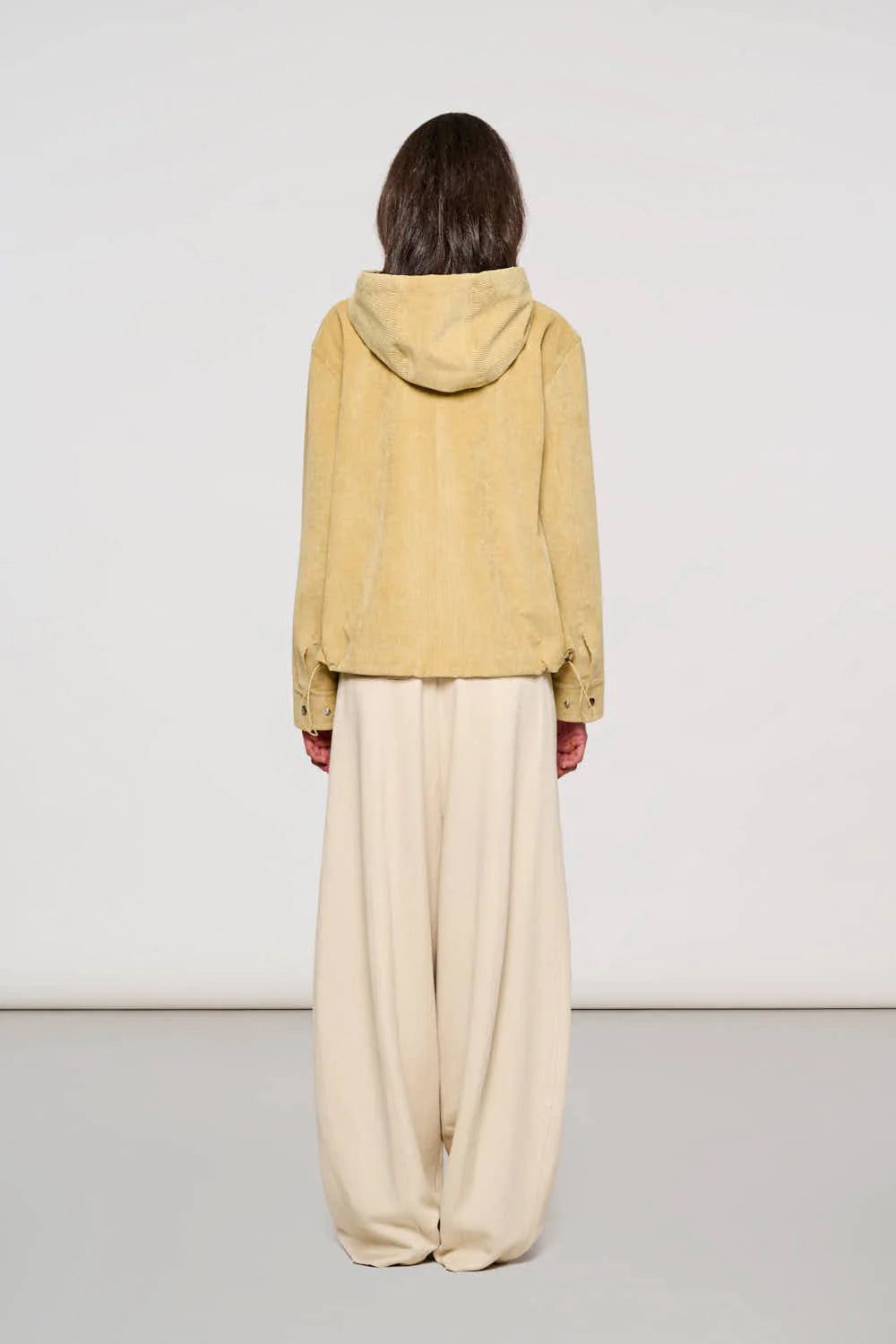 York Short Parka in Velluto Burnished Gold