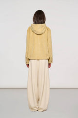 York Short Parka in Velluto Burnished Gold