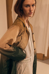 Trench leggero midi taglio dritto con motivo tie-dye