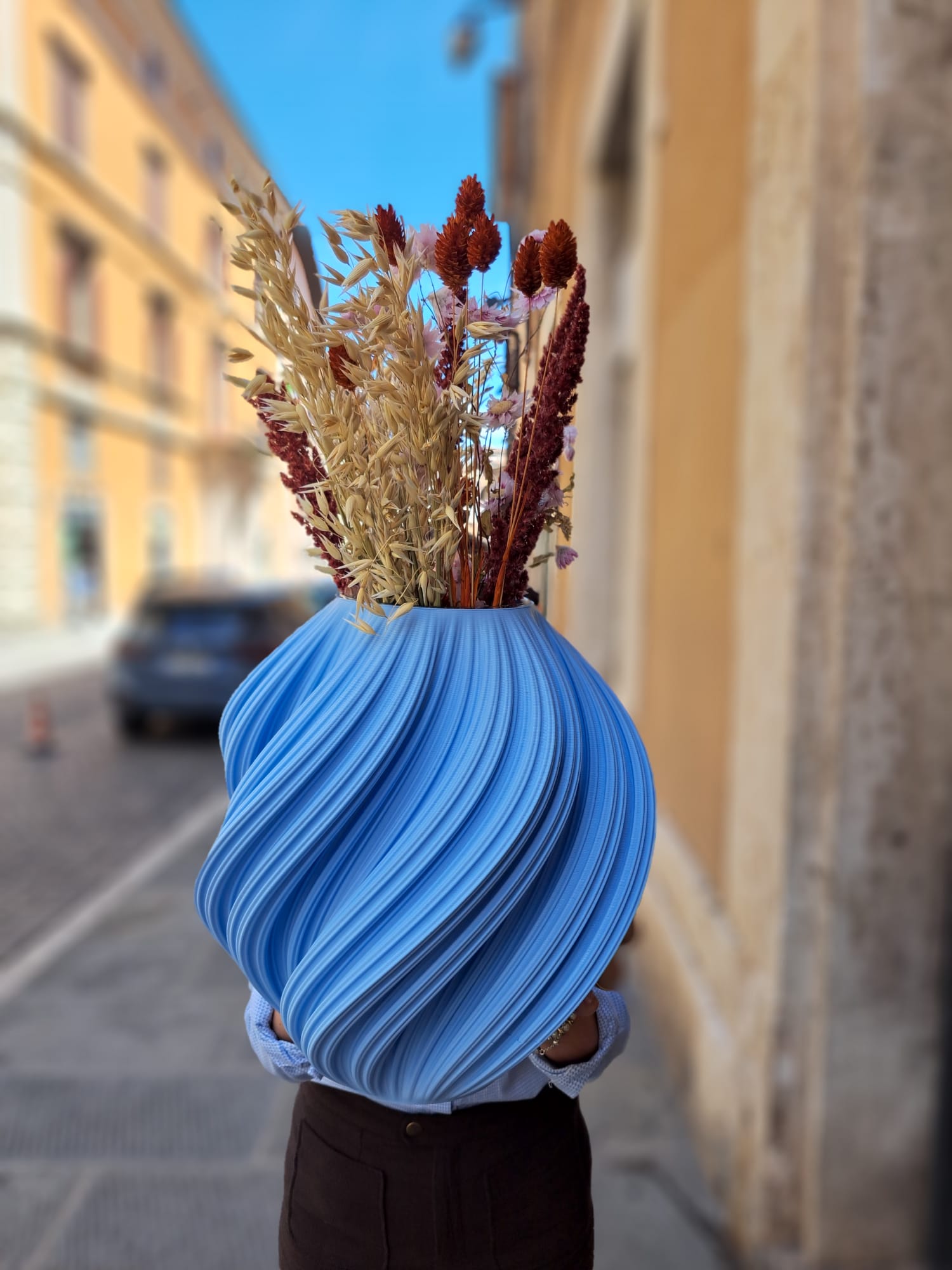 Vaso Issey azzurro grande - Fornice objects