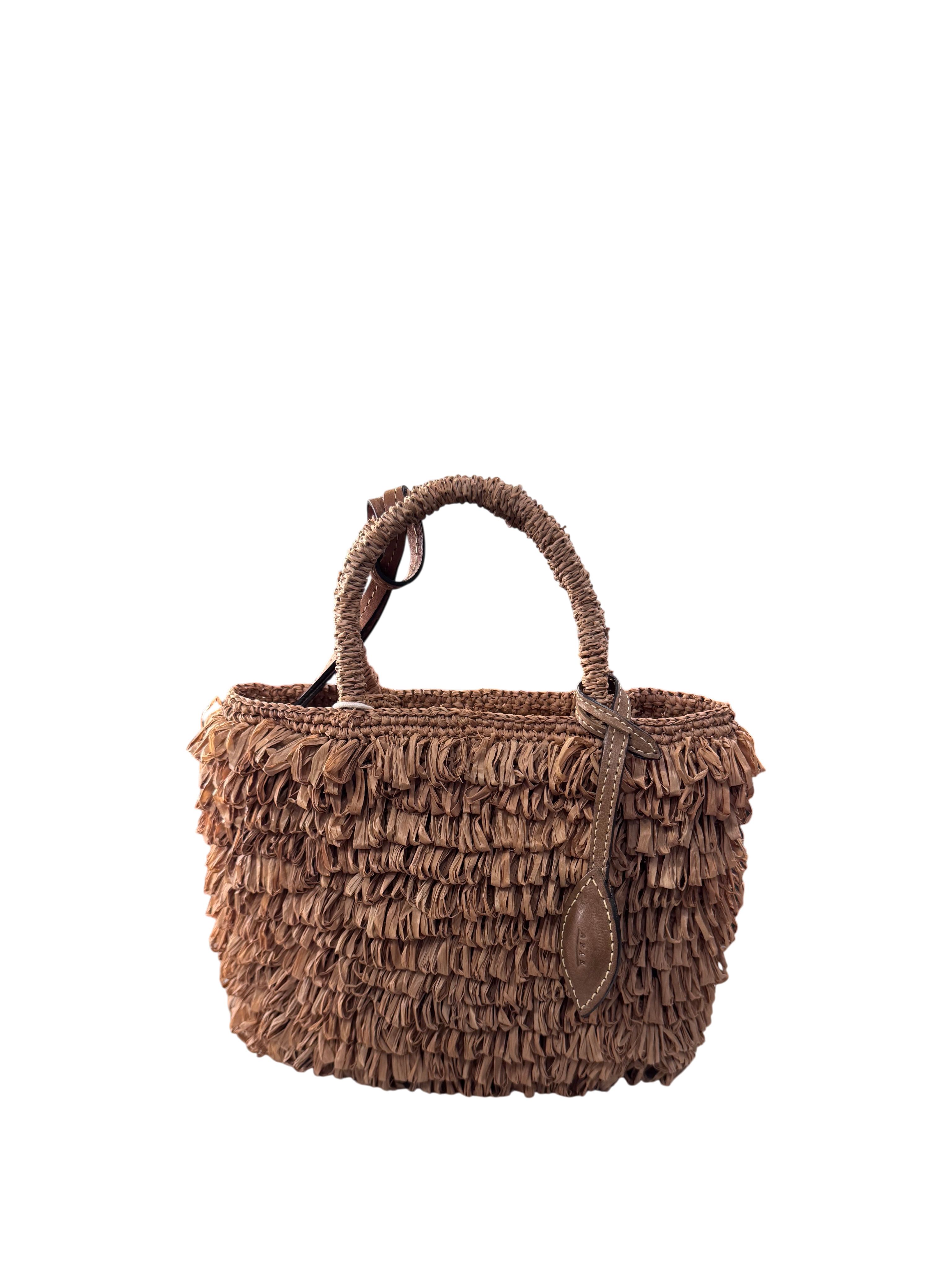 Borsa tote piccola in rafia del Madagascar