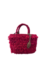 Borsa tote piccola in rafia del Madagascar