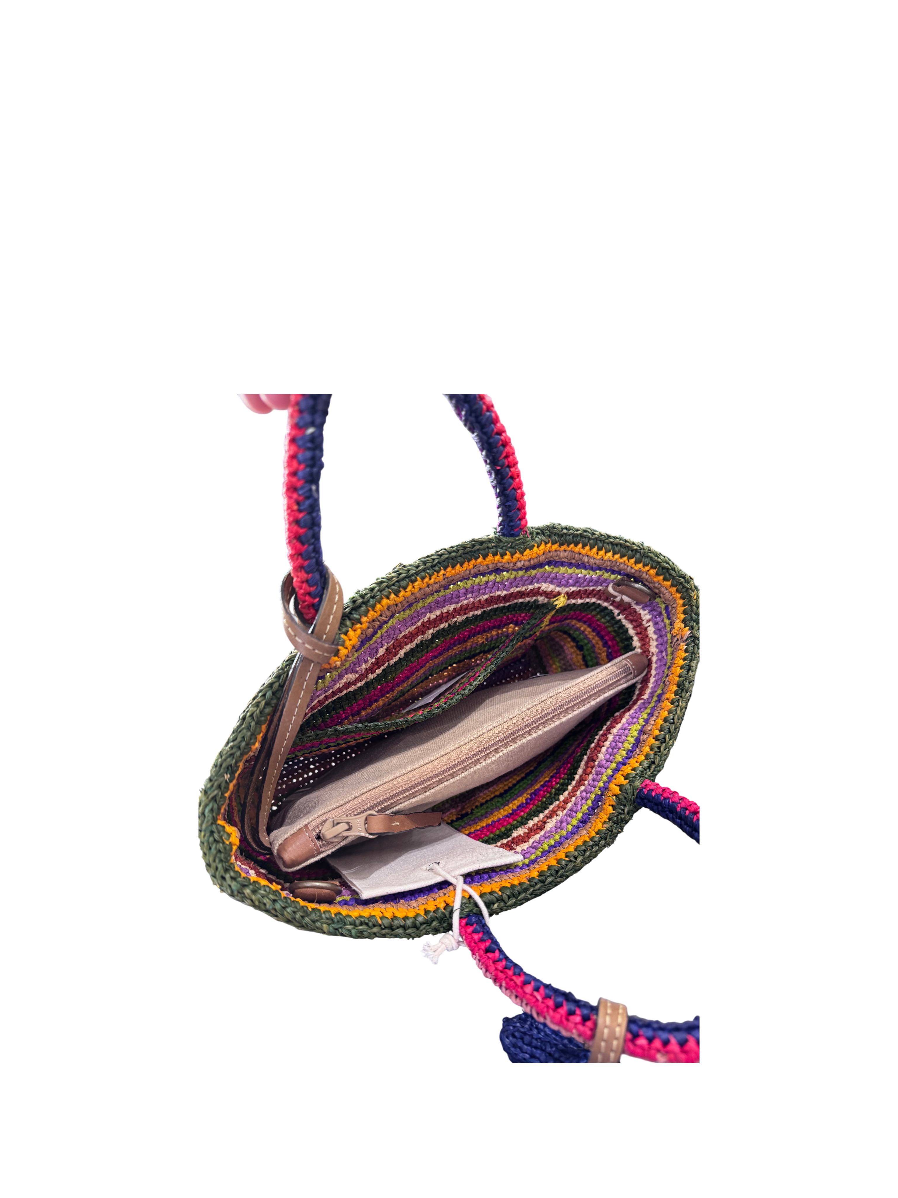 Borsa tote piccola in rafia del Madagascar