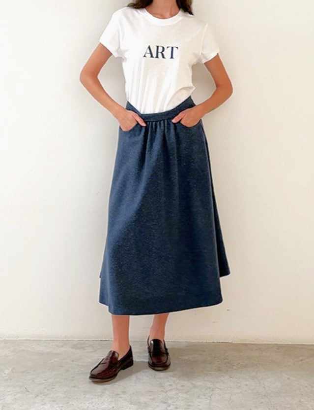 Gonna midi con tasche