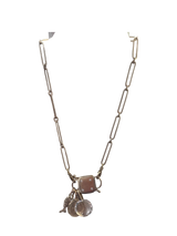 Collana catena bronzo lucchetto 4 zirconi Francesca Maida