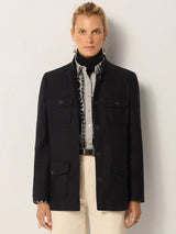 Giacca lunga in misto lana