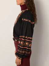 Blusa in velluto a costine