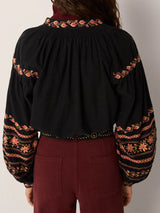 Blusa in velluto a costine