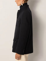 Giacca lunga in misto lana