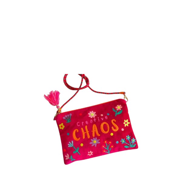 Pochette in velluto "Creative caos"