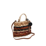 Borsa tote piccola in rafia del Madagascar
