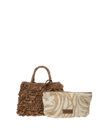 Borsa tote piccola in rafia del Madagascar