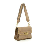 Borsa a tracolla "AGNESE" in pelle di vacchetta tinta in capo con borchie