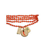 Collana Jocabilab in corallo bamboo "Bonne chance"