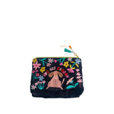 Pochette ricamata in velluto "You are enough"