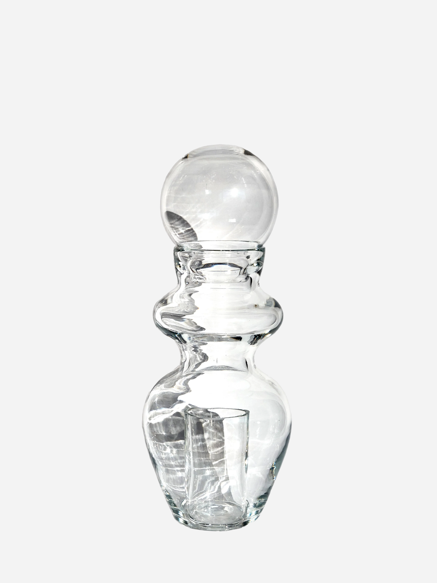 Vaso di cristallo trasparente