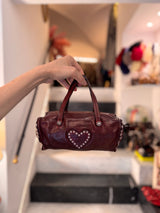 Borsa Shopping "DOLLY" in pelle di vacchetta tinta in capo con borchie - Campomaggi