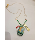 Collana rosario Scatola di sardine "Siete fritte"