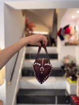 Borsa Shopping "DOLLY" in pelle di vacchetta tinta in capo con borchie - Campomaggi