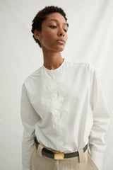 Camicia in cotone con ricamo