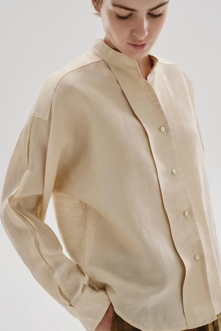 Camicia in shantung di seta