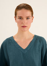 Blusa tinto capo mezza manica scollo a V