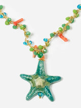 Collana lunga con ciondoli Stelle Marine in ceramica
