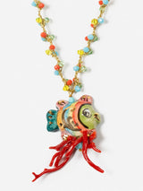 Collana lunghezza media con ciondolo Pesce in ceramica