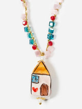Collana media con ciondolo Casa in ceramica