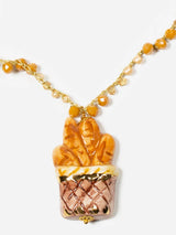 Collana lunga con ciondolo Baguette in ceramica