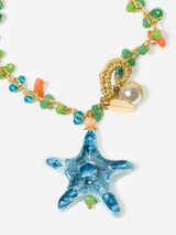 Collana lunga con ciondoli Stelle Marine in ceramica
