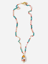 Collana media con ciondolo Casa in ceramica