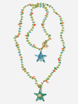 Collana lunga con ciondoli Stelle Marine in ceramica