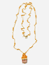 Collana lunga con ciondolo Baguette in ceramica