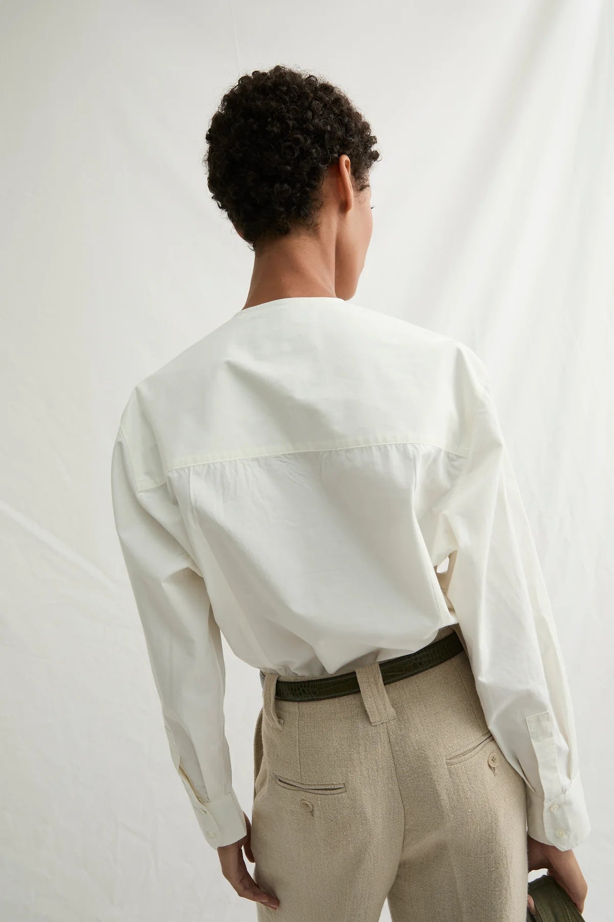 Camicia in cotone con ricamo