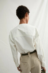 Camicia in cotone con ricamo