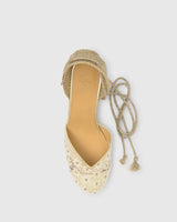 Espadrilla Clair con motivo floreale ricamato
