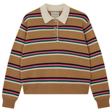 Polo a righe in lana e cashmere