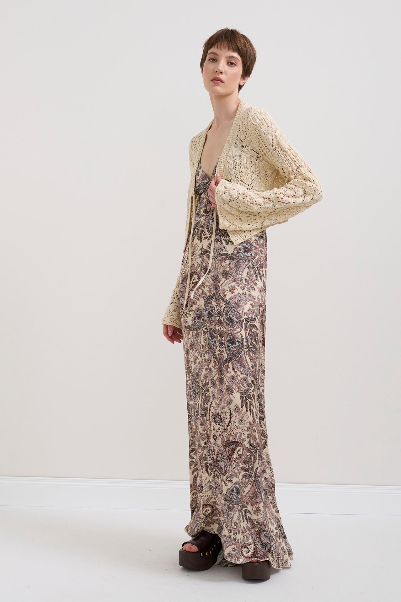 CARDIGAN IN MAGLIA TRAFORATA