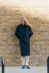 Gonna midi in cashmere e lana