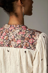 Camicia in cotone con ricami
